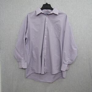 Stafford Shirt Mens 18.5 36-37 Blue Long Sleeve Business Casual Preppy Work Wea